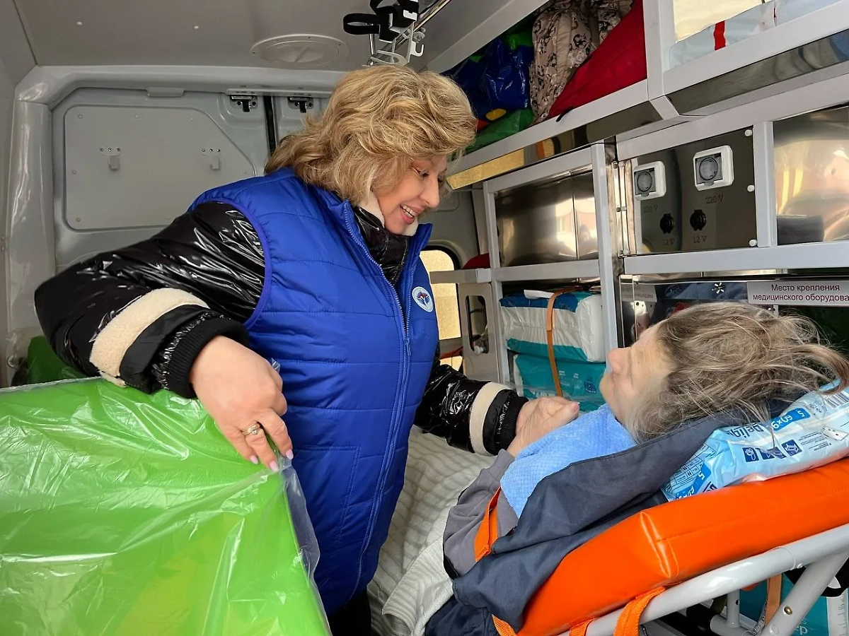 Всех курян встречала Татьяна Москалькова. Фото © Telegram / ombudsmanrf