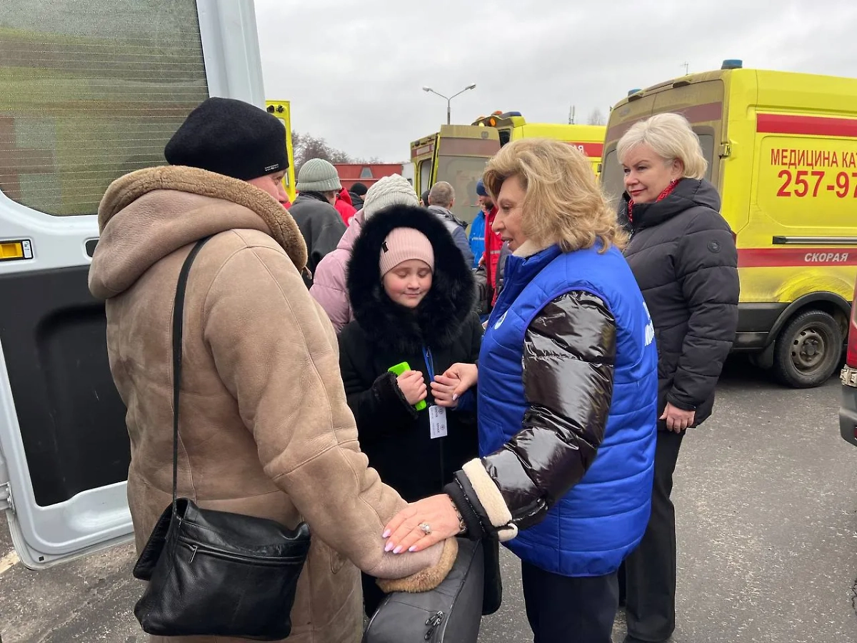 Всех курян встречала Татьяна Москалькова. Фото © Telegram / ombudsmanrf