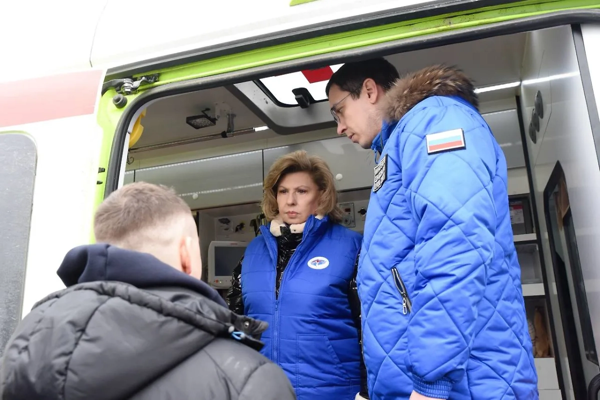 Всех курян встречала Татьяна Москалькова. Фото © Telegram / ombudsmanrf