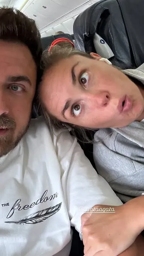 Агата Муцениеце и Пётр Дранга. Фото © Instagram (признан экстремистской организацией и запрещён на территории Российской Федерации) / drangaofficial