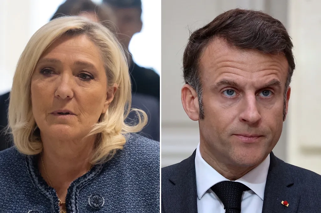 Марин Ле Пен, Эмманюэль Макрон. Обложка © ТАСС / Zuma, EPA