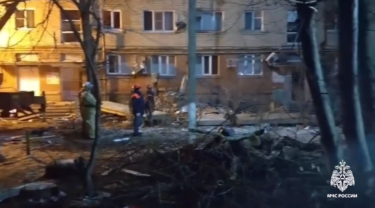 Место взрыва в Белореченске. Фото © МЧС России