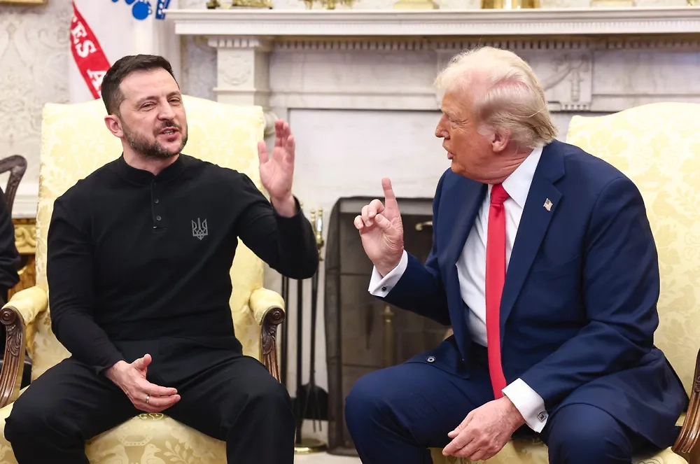 Дональд Трамп отчитывает Владимира Зеленского. Обложка © ТАСС / Zuma