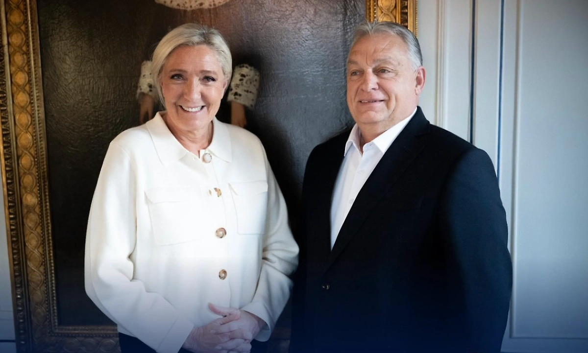 Марин Ле Пен и Виктор Орбан. Фото ©  Х / PM_ViktorOrban 