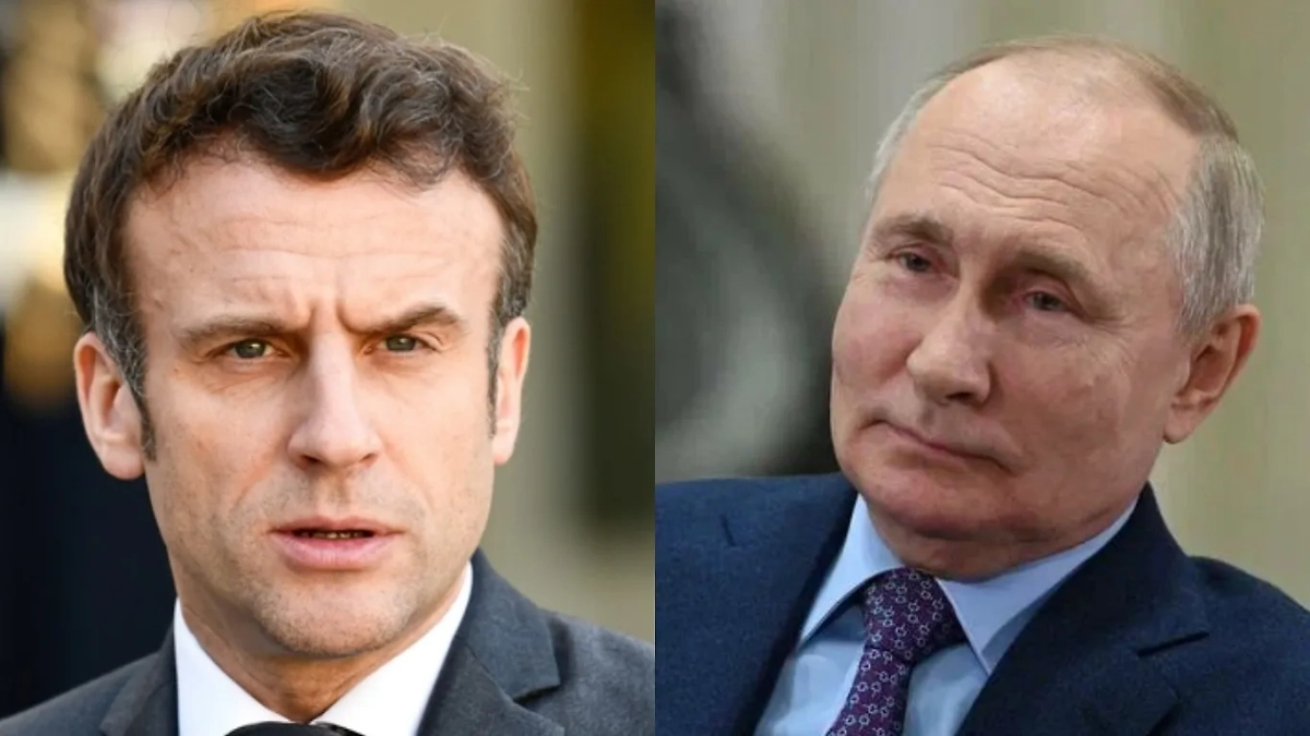 Эмманюэль Макрон и Владимир Путин. Обложка © Shutterstock / FOTODOM / Victor Velter / Life.ru