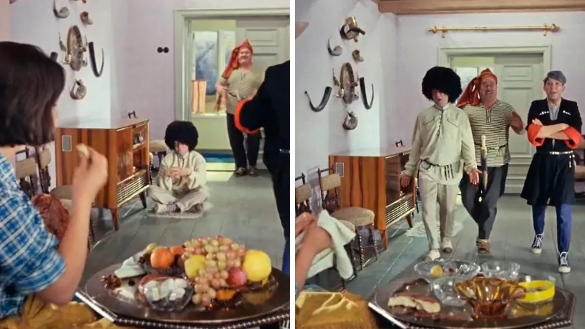 В фильме «Кавказская пленница, или Новые приключения Шурика» героиня Натальи Варлей — ненасытная женщина. Фото © Кадры из фильма «Кавказская пленница, или Новые приключения Шурика», режиссёр Леонид Гайдай, сценарист Леонид Гайдай и др./ Kinopoisk