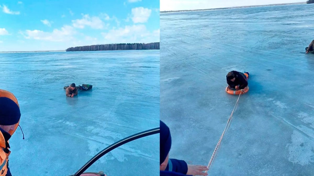 Спасение рыбаков на Волге. Обложка © VK / МЧС России