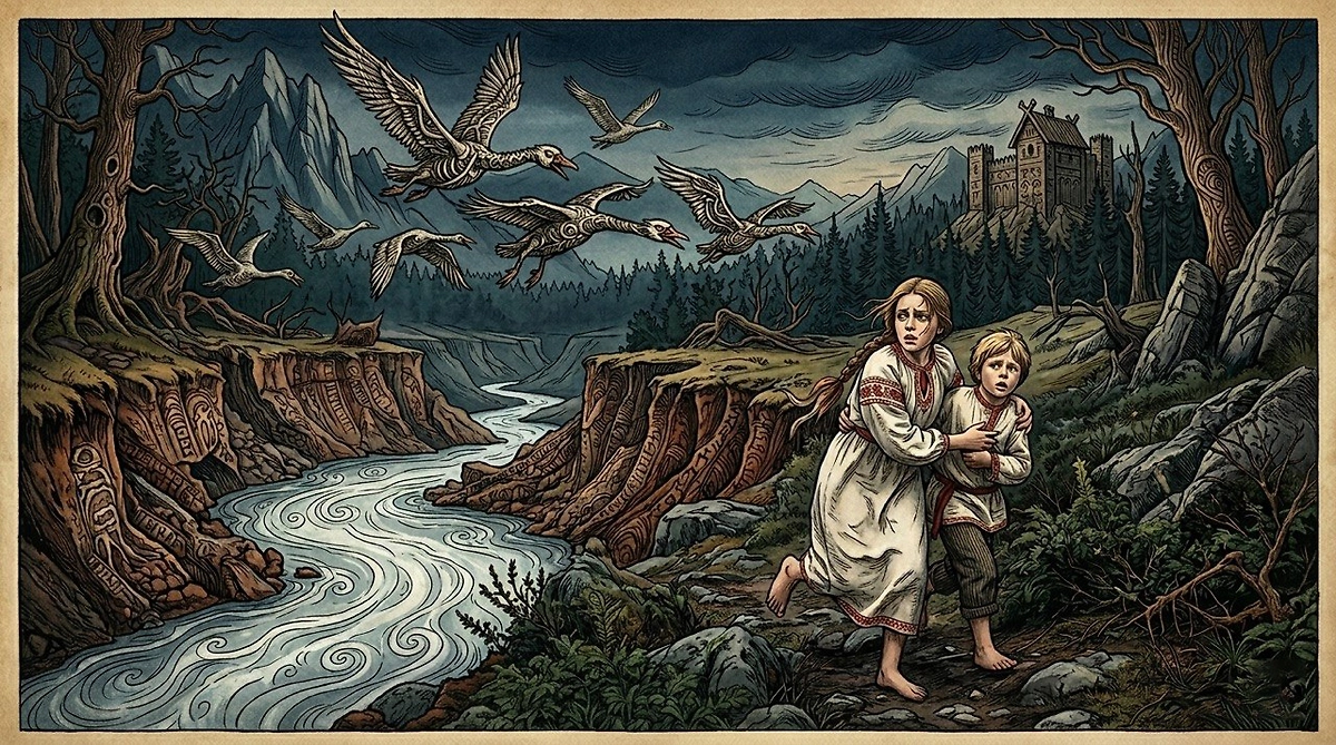 Вы не поняли смысла сказки «Гуси-лебеди»! Куда на самом деле птицы уносили детей? Фото © Gemini