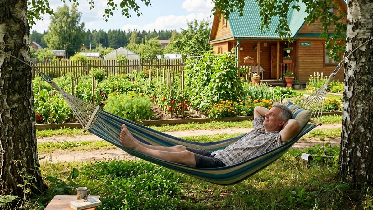 Дача и огород 2026: как ухаживать за садом и огородом, приезжая только на выходных? Фото © Nano Banana AI