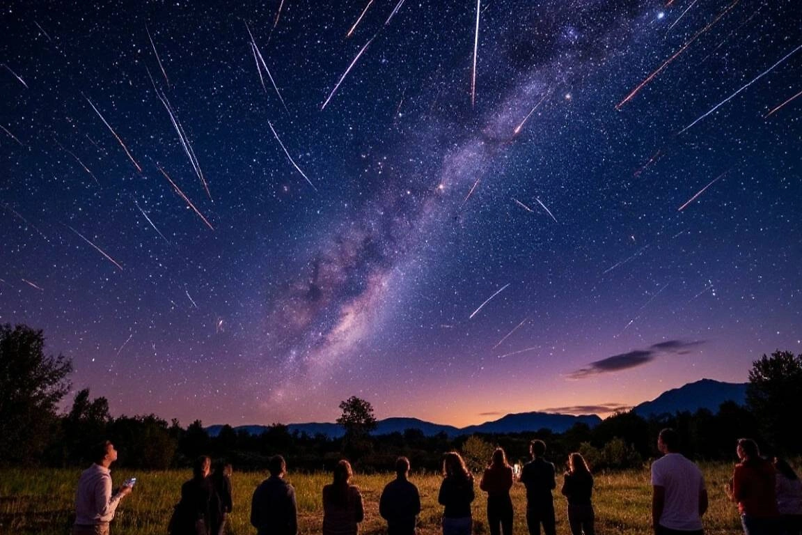 Когда будет метеорный поток Лириды в апреле 2026 года? Фото © «Шедеврум»