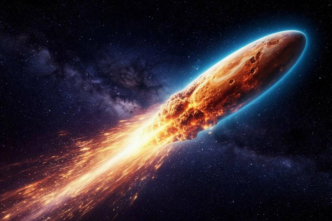 Когда на небе можно поймать комету PANSTARRS: высматривать её на небе нужно после 20 апреля. Фото © «Шедеврум»