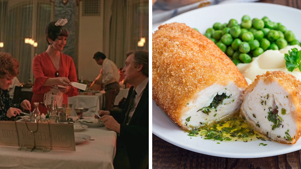 Как приготовить котлеты по-киевски из курицы из фильма «Вокзал для двоих»? Фото © Кадр из фильма «Вокзал для двоих», режиссёр Эльдар Рязанов / Kinopoisk, © Shutterstock / FOTODOM / iuliia_n