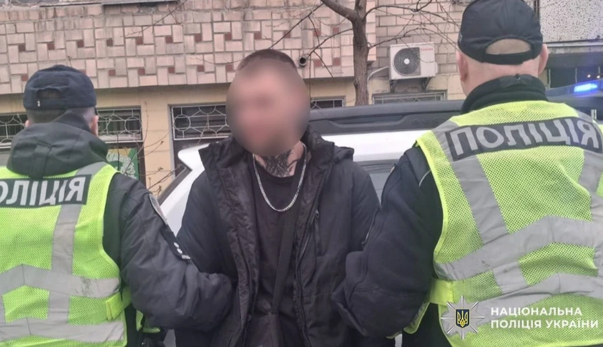 Задержанный в Чернигве. Фото © Национальная полиция Украины