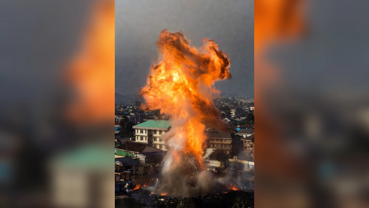 Кадры пожара. Фото © X / MaishaRdc