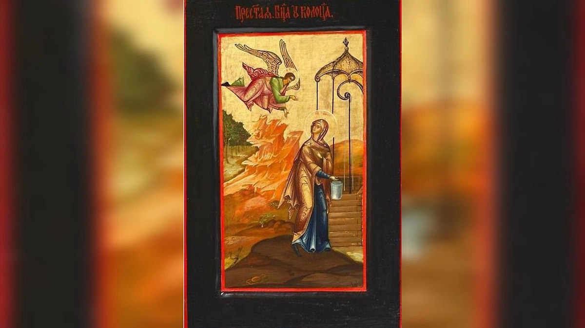 Икона «Богородица у колодца». Фото © Wikipedia / cirota.ru