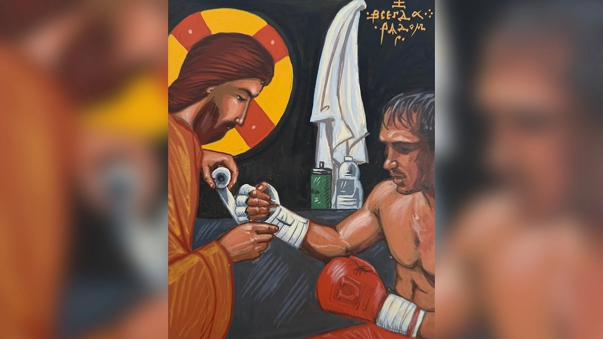 Макгрегор выложил работу белорусского диакона Андрея Бодько «Всегда рядом». Фото © Instagram (признан экстремистской организацией и запрещён на территории Российской Федерации)/ thenotoriousmma