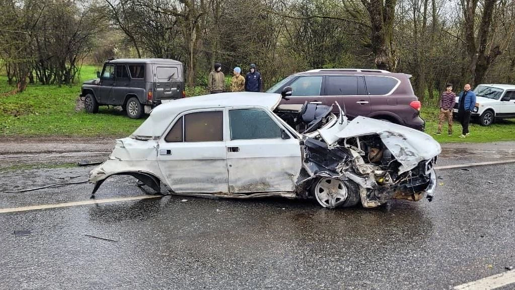 ДТП с участием трёх автомобилей. Фото © Telegram / МВД по РСО-Алания