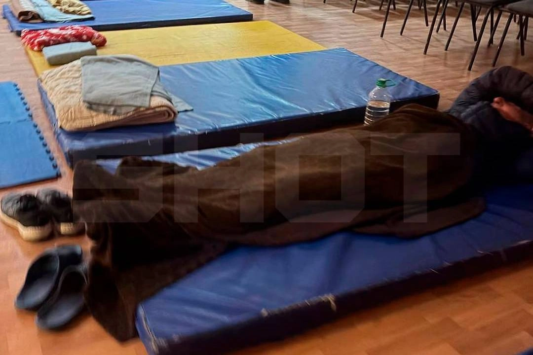 Пункт временного размещения. Фото © Telegram / SHOT