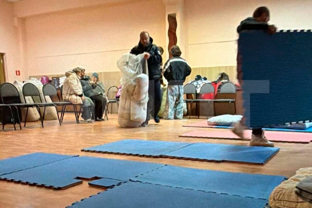 Пункт временного размещения. Фото © Telegram / SHOT