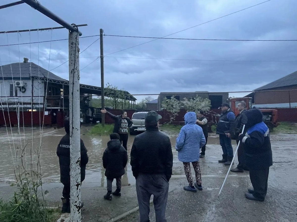 Более 100 дворов подтопило в Белореченском районе из-за ливней. Фото © Telegram / Сергей Сидоренко