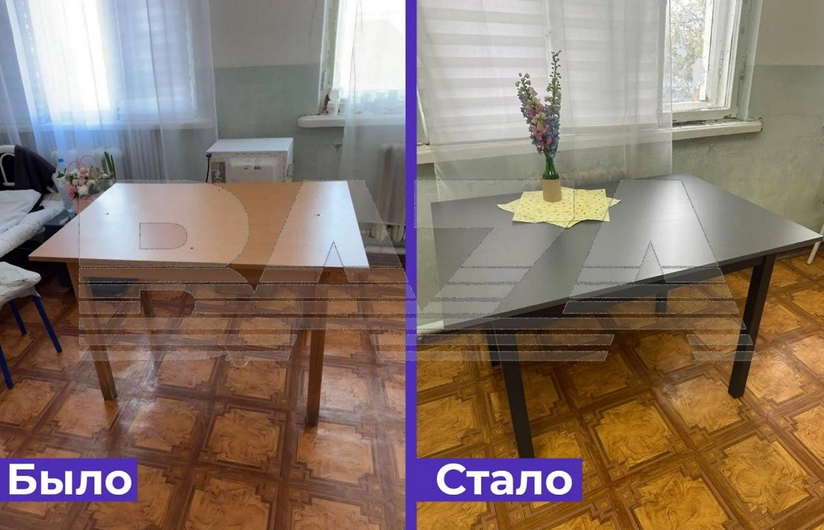 В Адыгее пациентка отремонтировала свою палату. Фото © Telegram / Baza