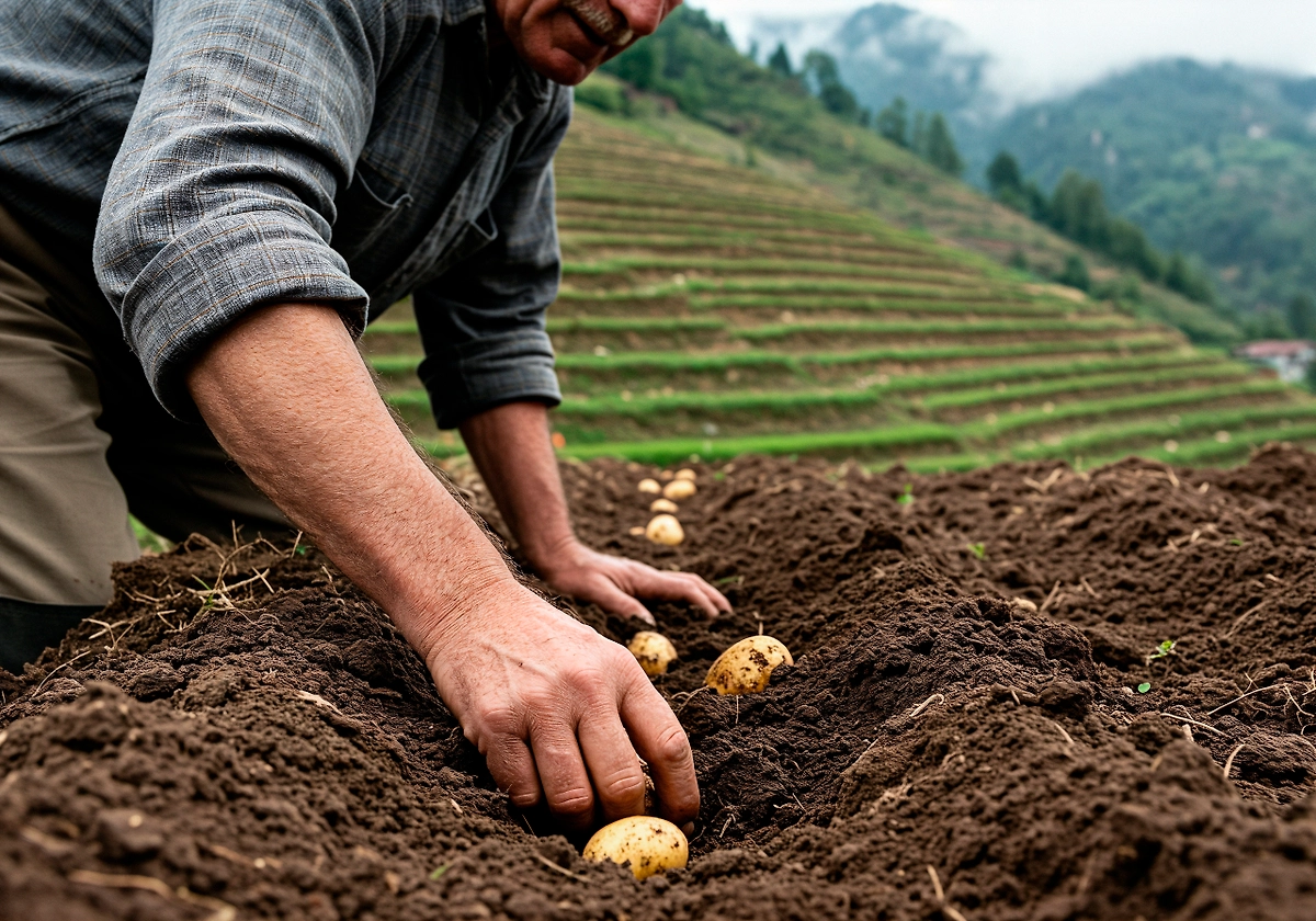 Способы посадки картофеля: под солому, в мешки или традиционным методом. Фото © Freepik