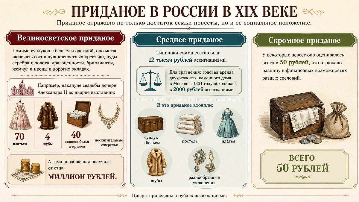Приданое невесты из дворянского рода: почему растить дочку в Российской империи — это невыгодно? Фото © ChatGPT