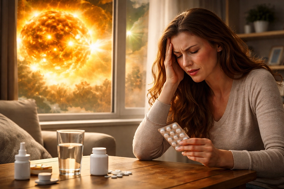 В период с 2 по 4 апреля ожидается сильная магнитная буря уровня G1–G2: чего нельзя делать и как помочь организму. Фото © Chat GPT / Анна Московко