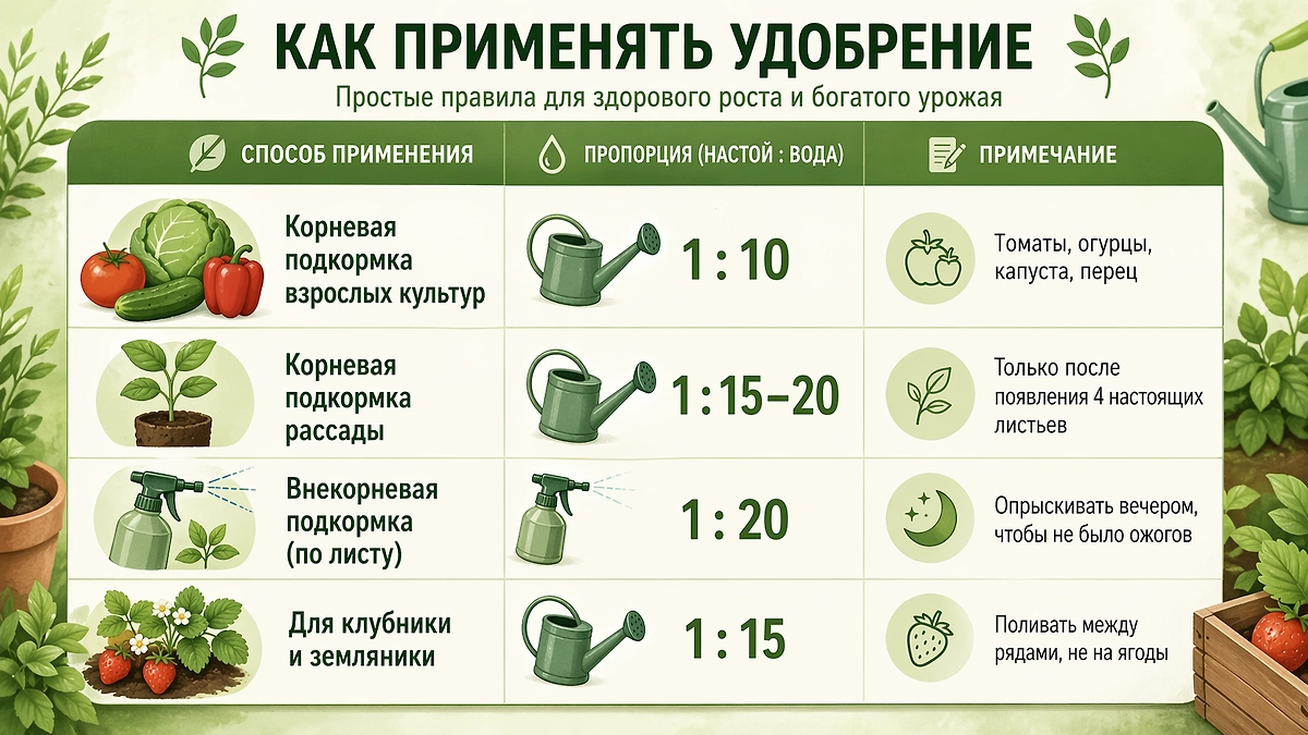 Органическая прикормка для рассады из сорняков: как правильно вводить прикормку и в каком режиме? Фото © ChatGPT / Софья Кузнецова