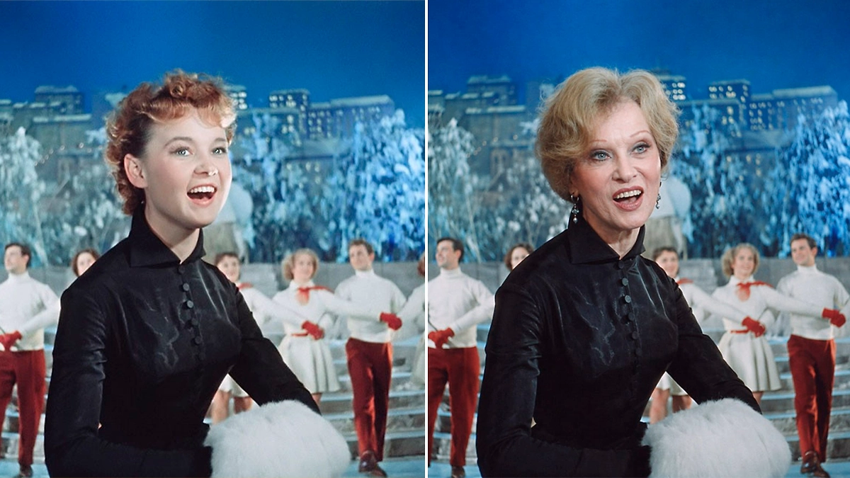 Звёзды советского экрана: как сложились судьбы актёров после культовых ролей. Фото © ТАСС / Анатолий Рухадзе © Кадр из фильма «Карнавальная ночь» © Chat GPT