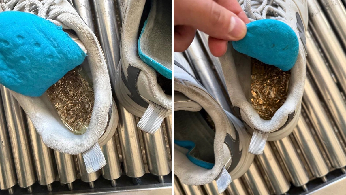 Контрабанда в кроссовках. Фото © ФТС России