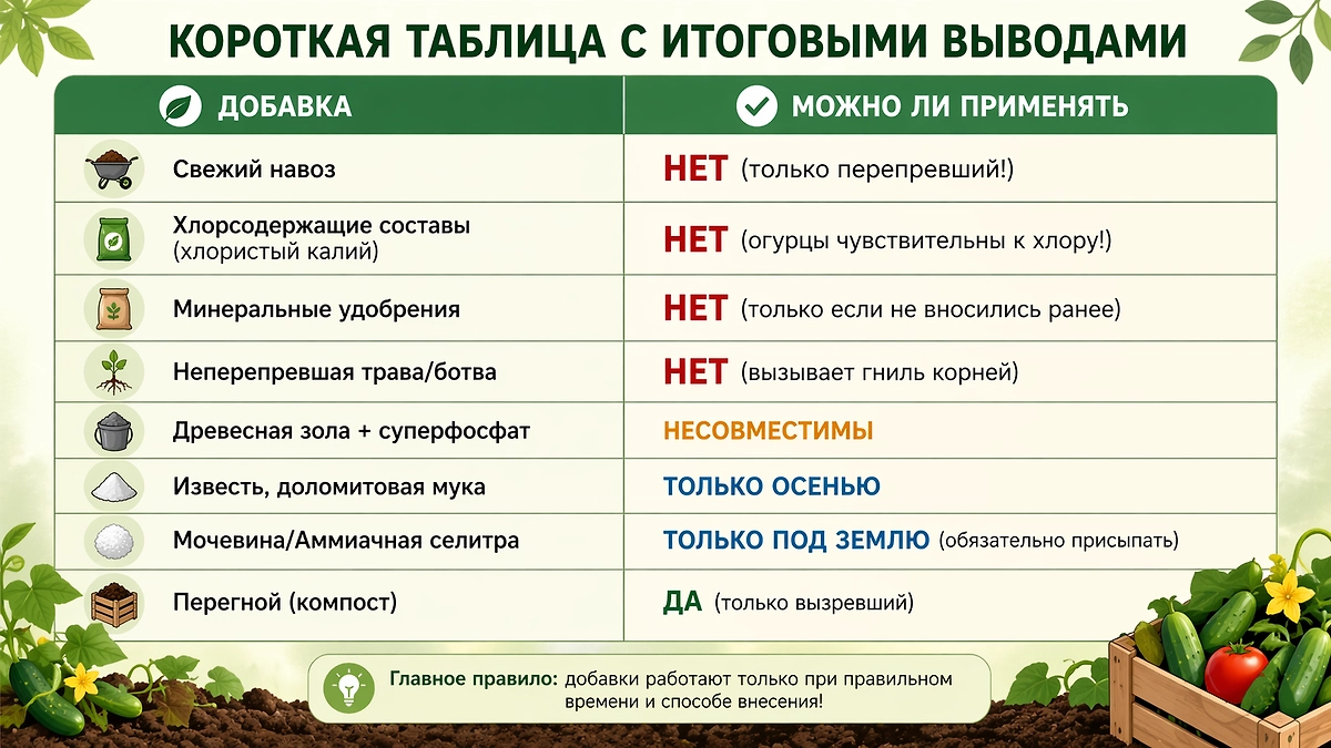 Топ-6 добавок, которые не должны попасть в посадочную лунку при посадке огурцов. © GPTChat / Софья Кузнецова 