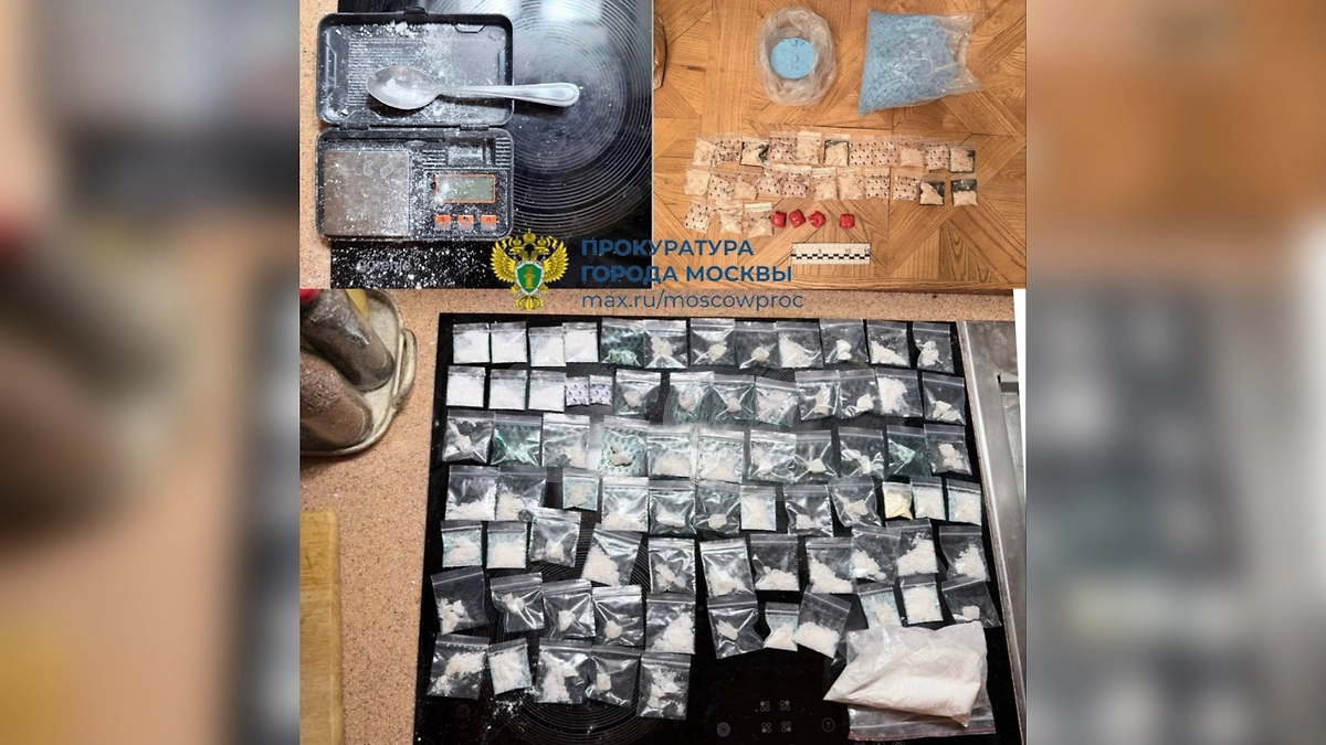 Домашняя «аптечка» задержанного. Фото © Telegram / ПРОКУРАТУРА МОСКВЫ