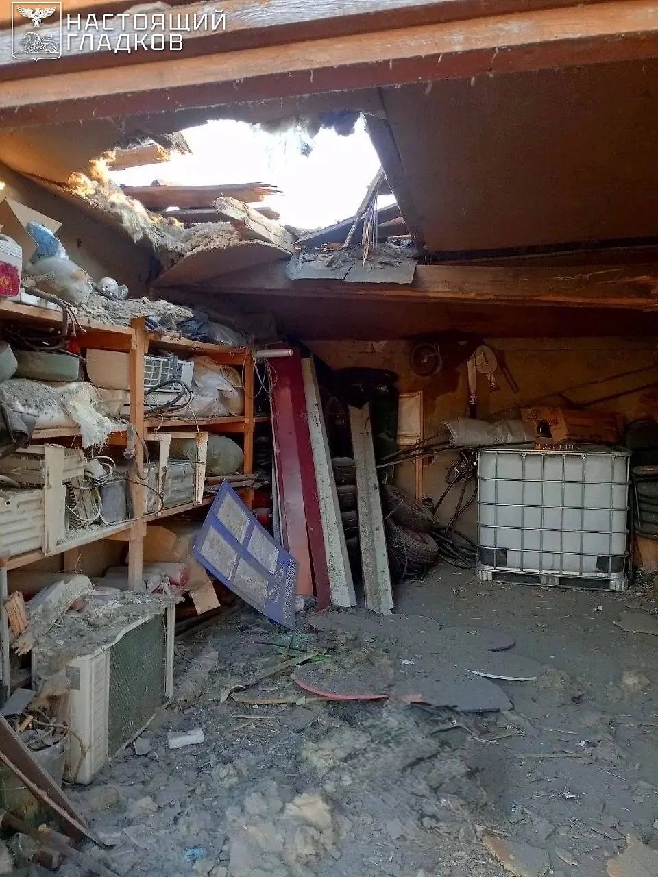 Последствия атаки ВСУ на Белгородскую область.Фото © Telegram /Настоящий Гладков