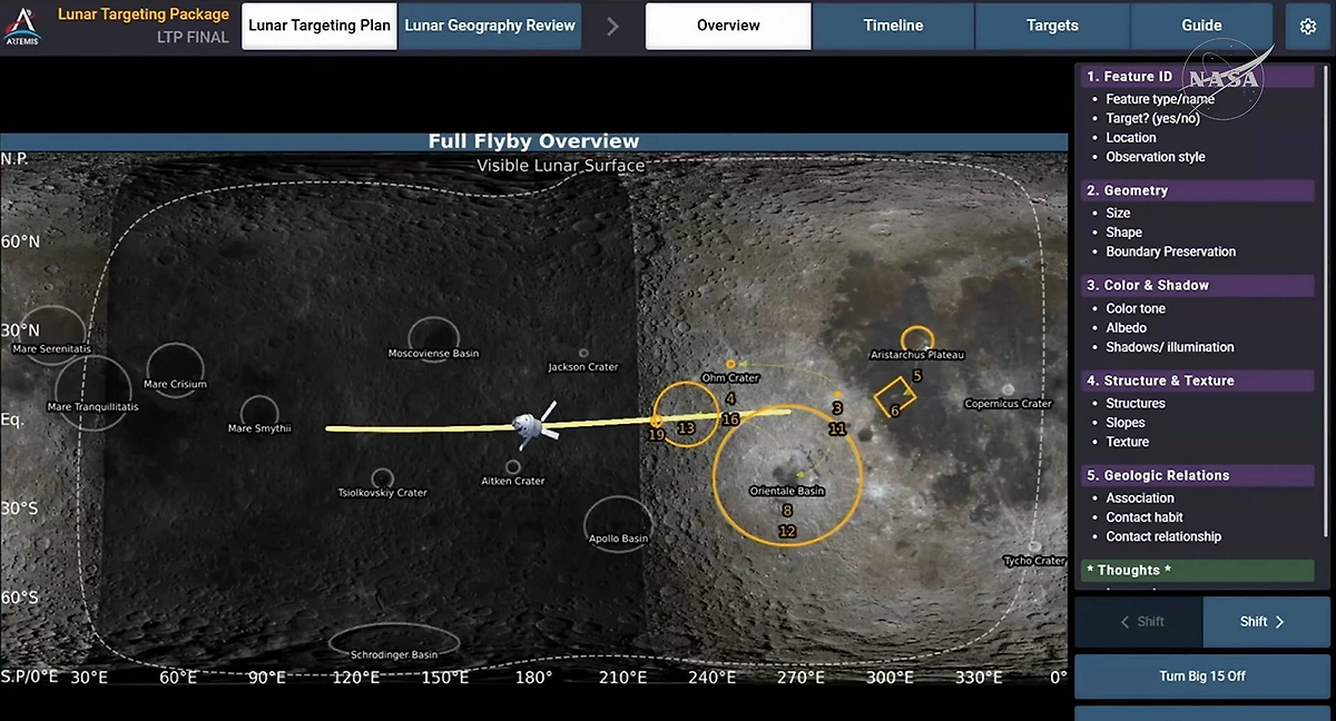 Маршрут следования Orion. Скриншот © X / NASA