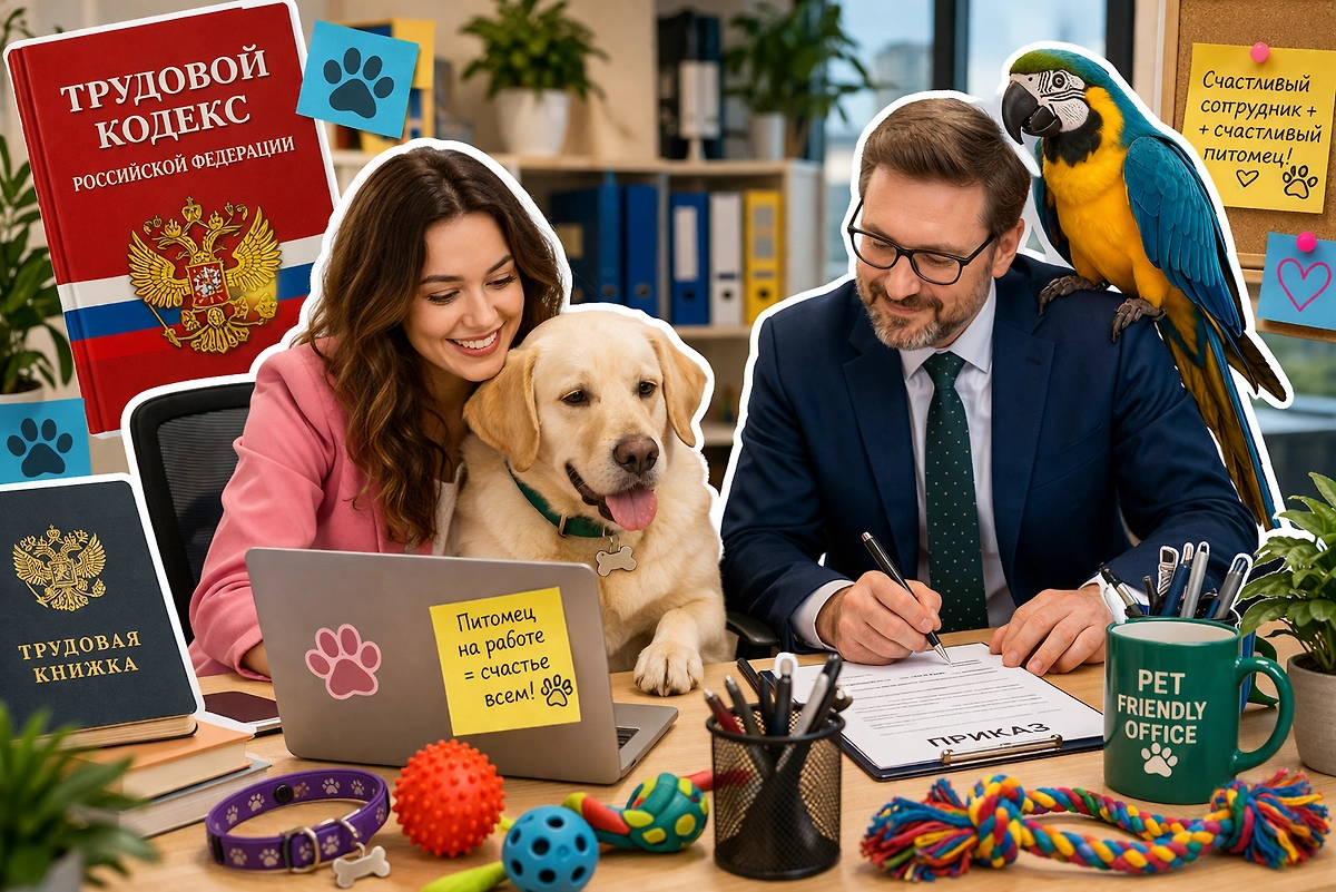 Животные на работе: что нужно знать перед тем, как взять питомца в офис. Обложка © ChatGPT