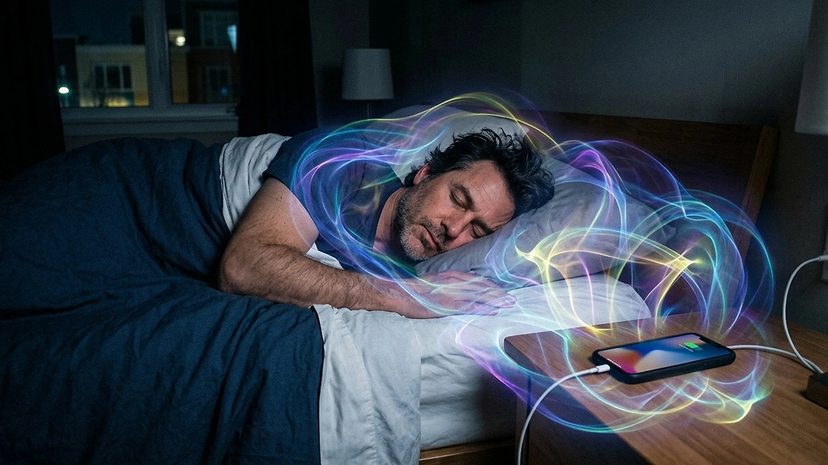5 причин убрать телефон подальше от кровати на ночь. Фото ©&nbsp;Nano Banana AI