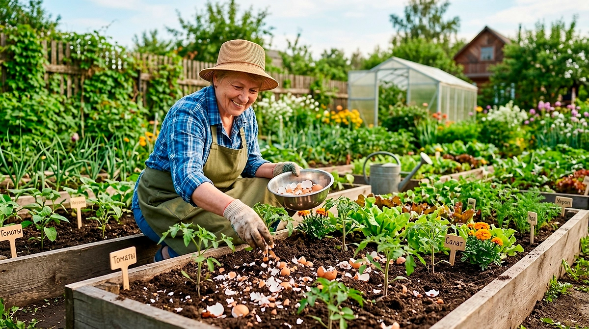 Яичная скорлупа — находка для садовода! Что делать с освящёнными яйцами в Пасху 2026? Фото © Gemini Nano Banana