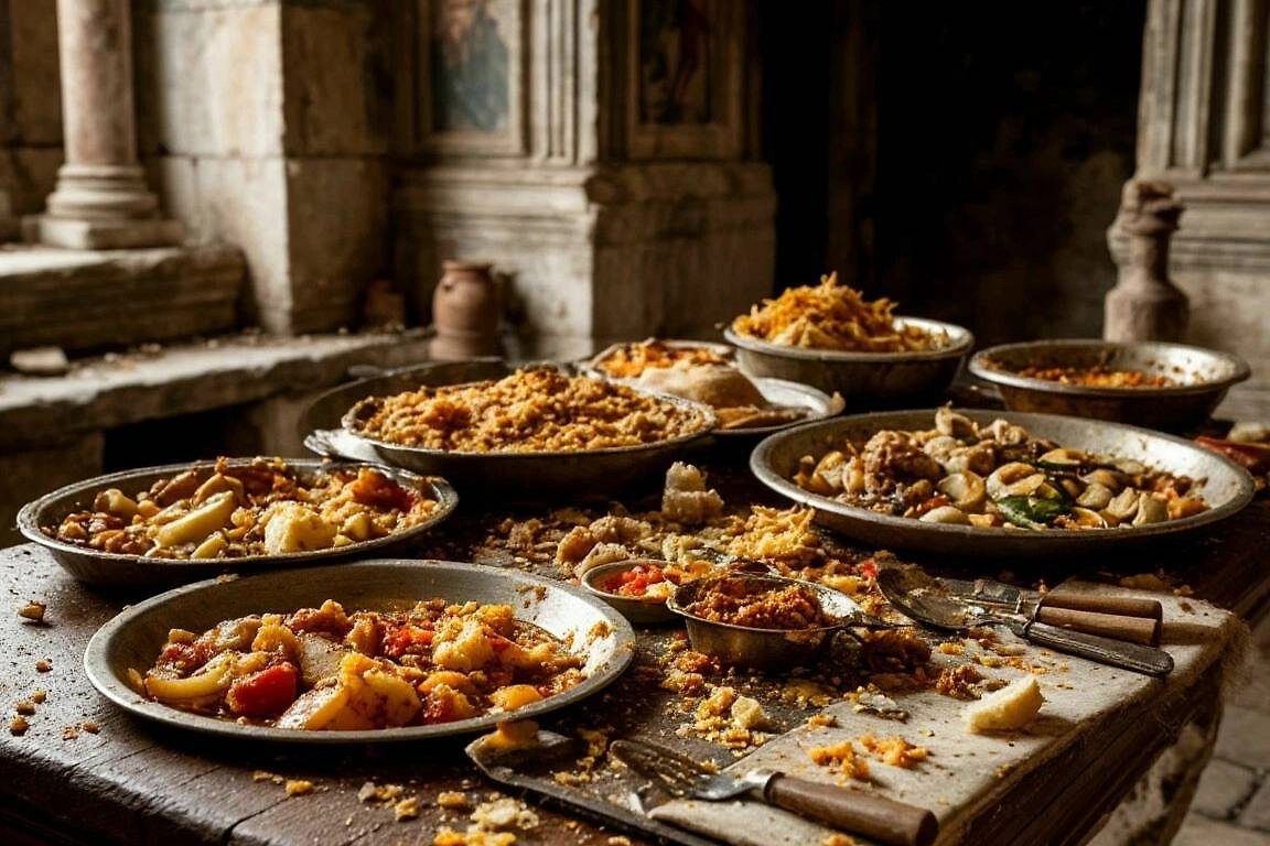 Римские пиры сопровождались беспорядком и практикой вызывания рвоты ради обжорства. Фото © «Шедеврум»