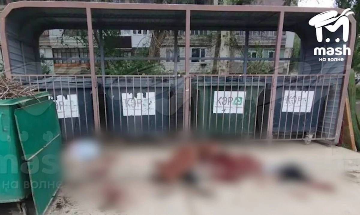 Житель Армянска устроил кровавую расправу над сожительницей у подъезда. Фото © Mash на Волне