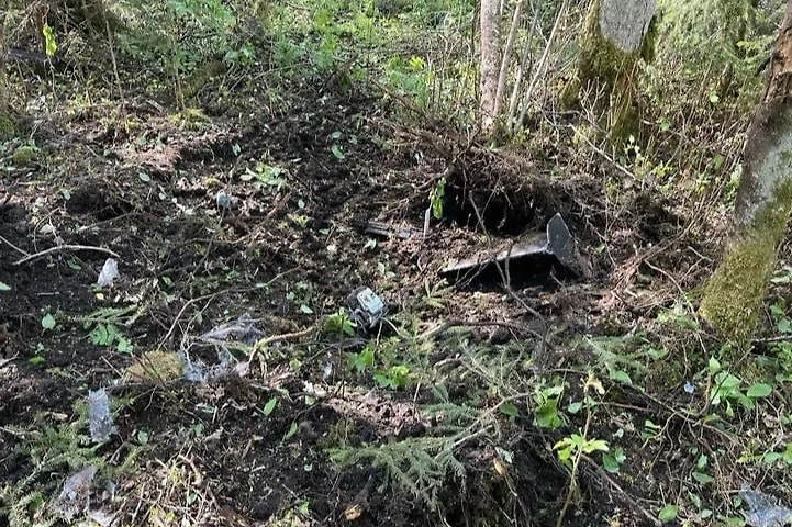 Обломки украинского БПЛА найдены в Эстонии. Фото © Telegram / baltnews