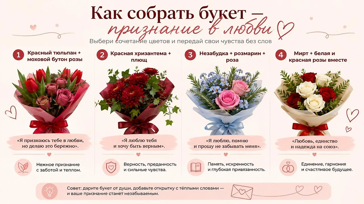 Язык цветов: как с помощью букета признаться в любви? Фото © ChatGPT 