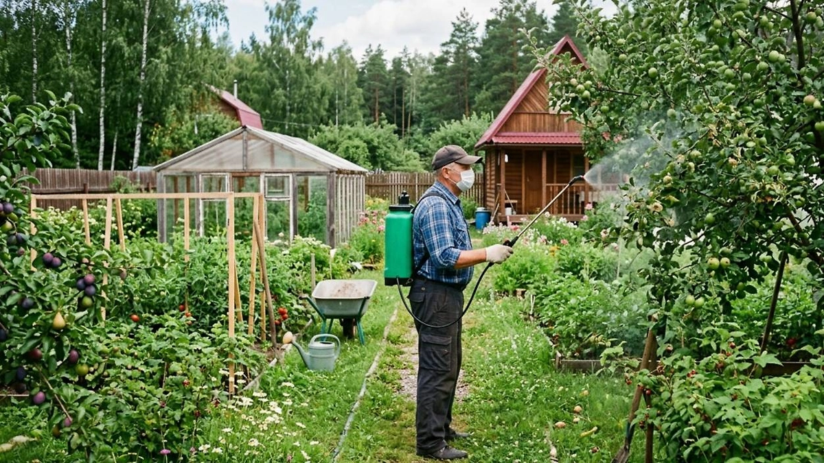 Чем опрыскивать деревья и кусты от тли. Фото © Nano Banana AI