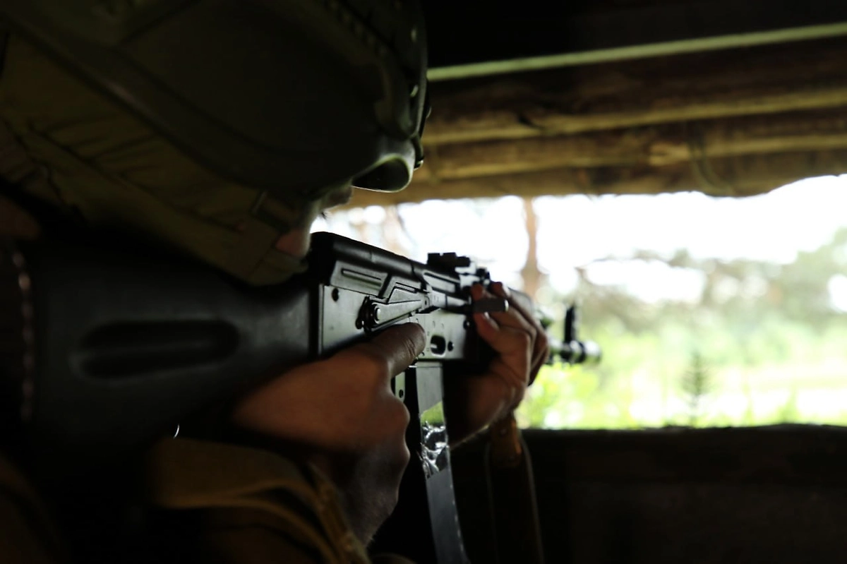 Военный ВСУ на границе с Белоруссией. Фото © Оперативне командування «Захід» Сухопутних військ ЗС України