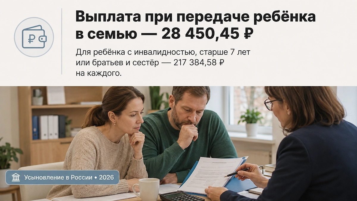 Какие выплаты положены при усыновлении в 2026 году. Инфографика © DALL-E / Life.ru