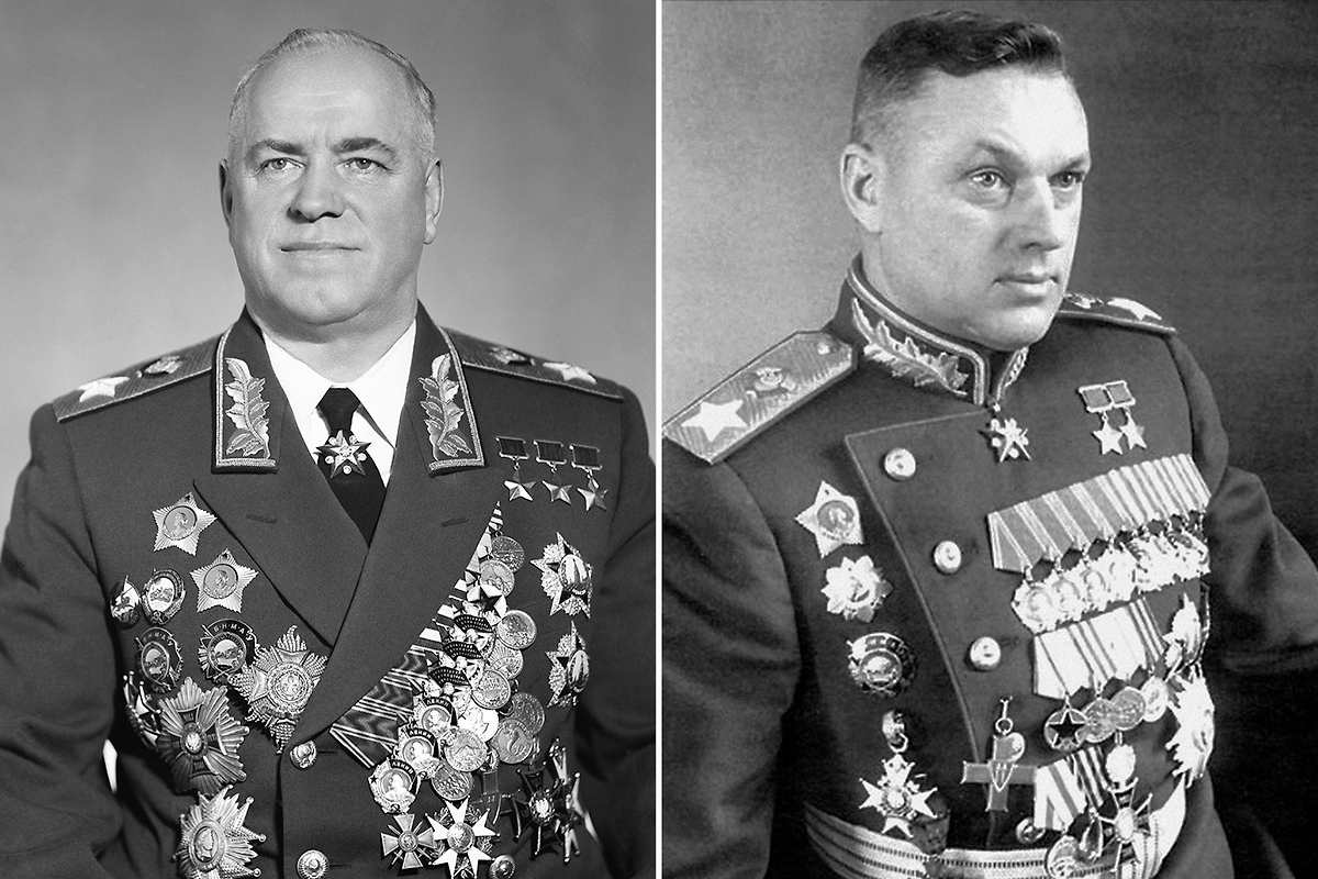 Маршалы Победы с георгиевскими наградами