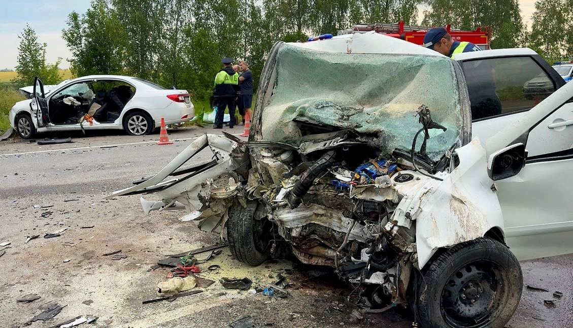 Последствия смертельного ДТП на трассе М5 «Урал» под Пензой. Фото © Telegram / Госавтоинспекция Пензенской области
