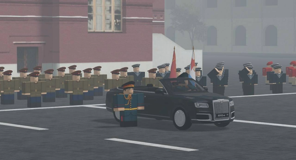 Репетиция Парада Победы в Roblox. Фото © Telegram / Екатерина Мизулина