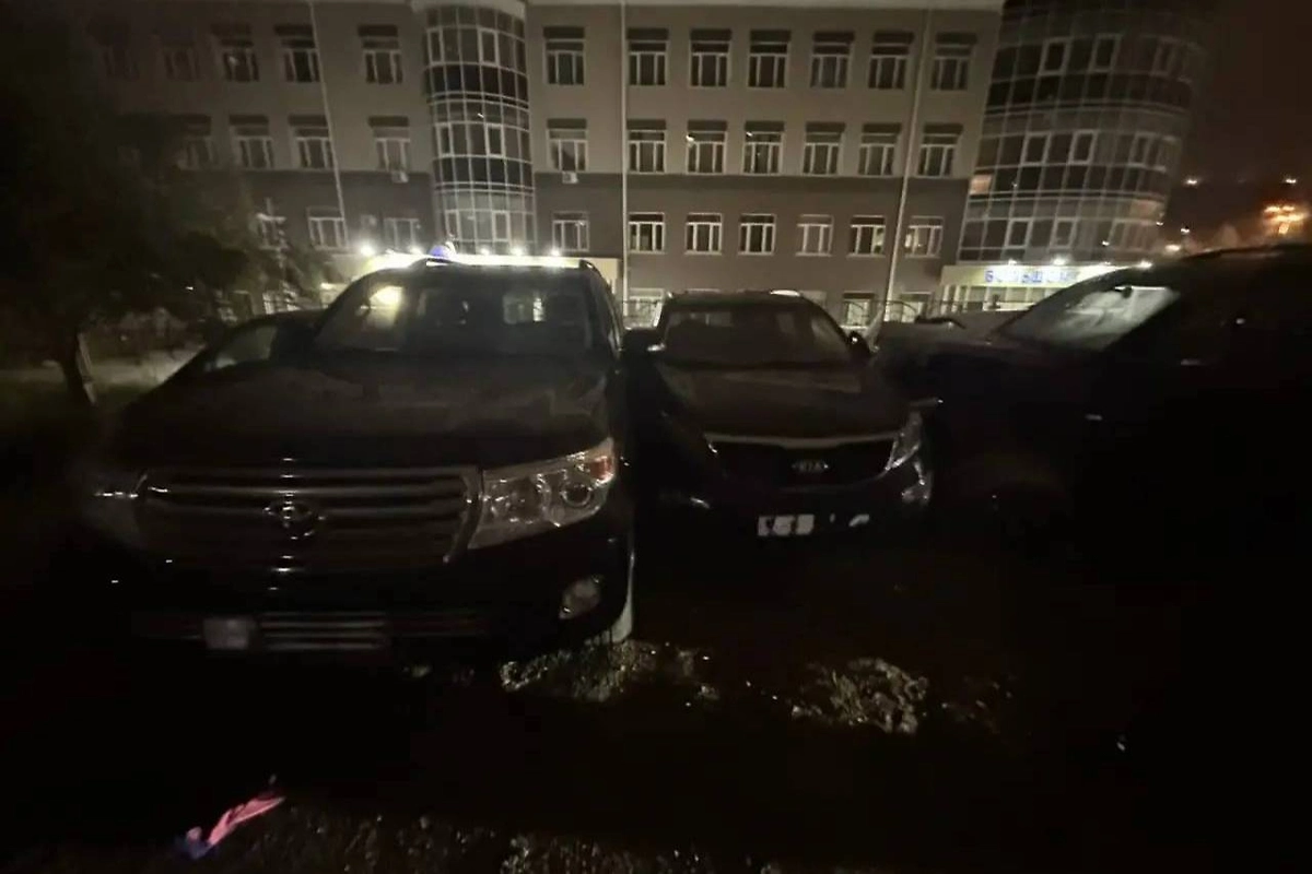 Два брата протаранили припаркованные авто. Фото © Telegram / Полиция Приморья