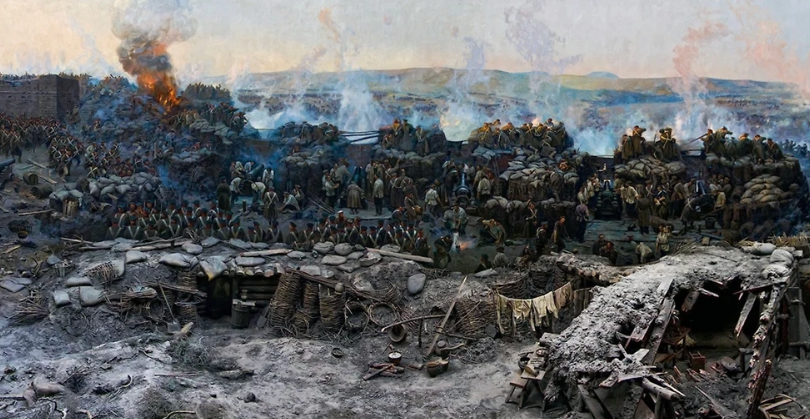 Полотно панорамы «Оборона Севастополя 1854-1855 годов». Обложка © Wikipedia / Rumlin